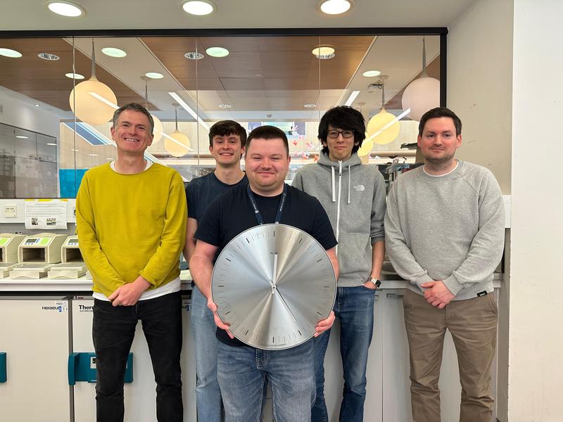 Members of the Barr lab from left to right: Francis Barr, Caleb Batley, Luke Fulcher, Tomoaki Sobajima, Ian Gibbs-Seymour